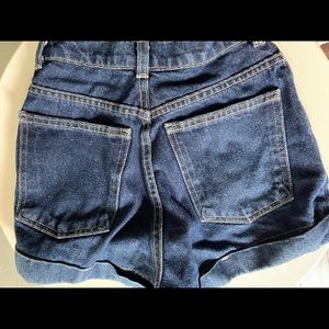 American Apparel high waisted jean denim shorts